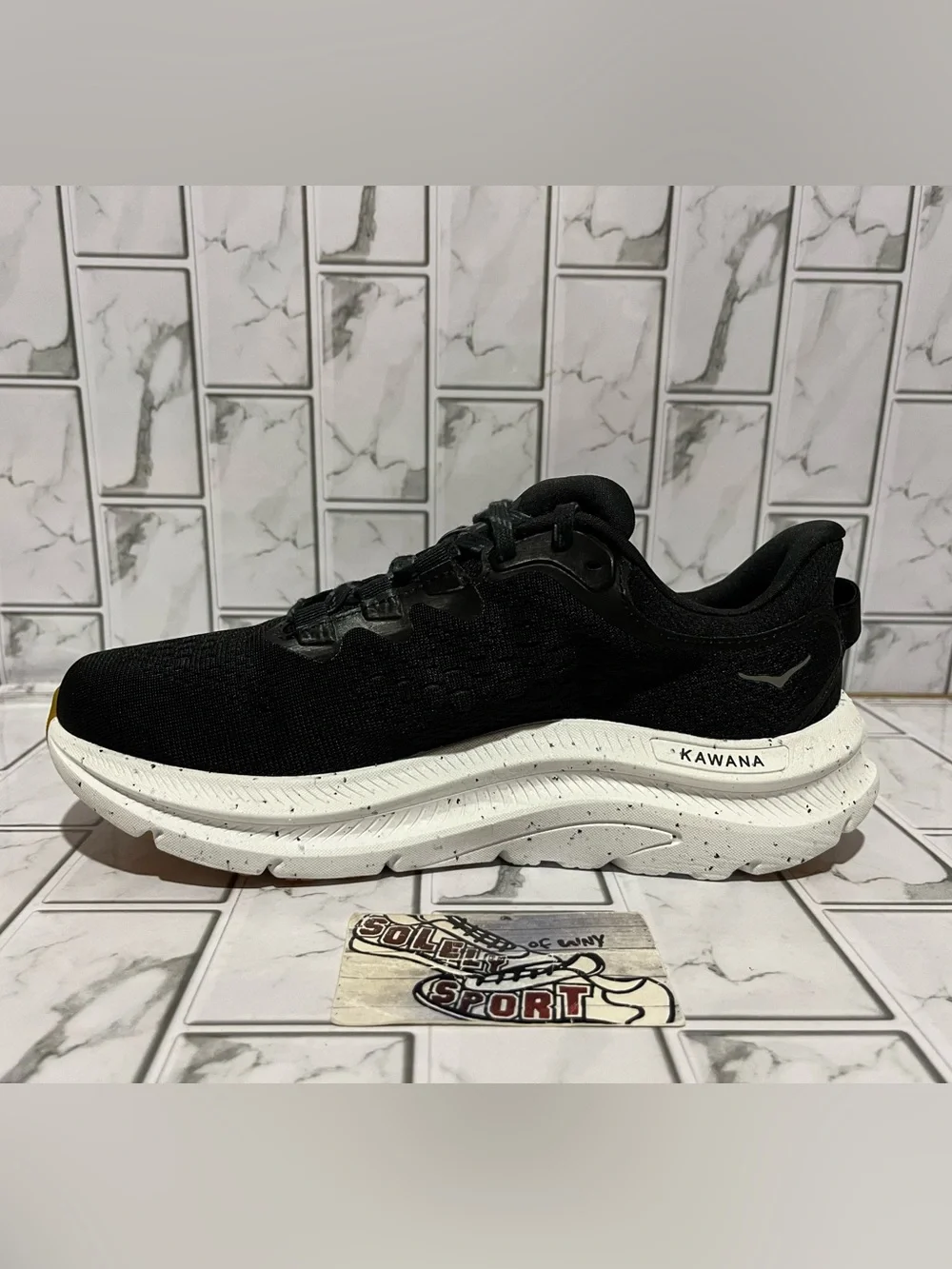 New Hoka One One Kawana 2 Running Training Walking Shoes Black White Women 7 7.5